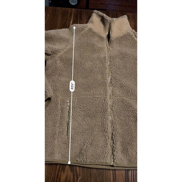 John Galt Full Zip Jacket long sleeve fuzzy Camel brown Women’s One Size teddy - Picture 5 of 16